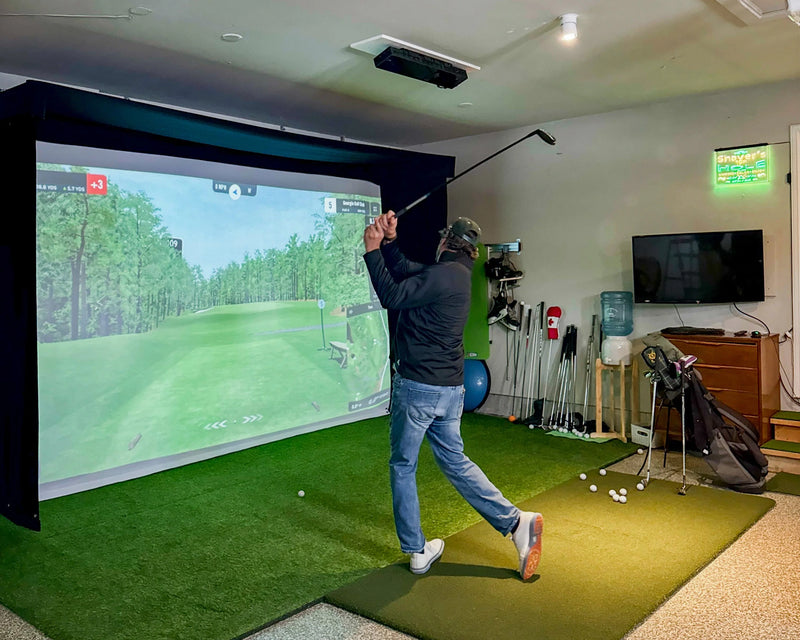 The Sport Screen Golf Studio Vanish LITE Hybrid-Retractable Golf Enclosure