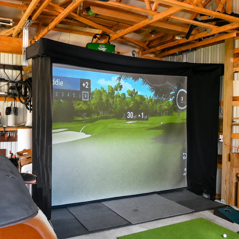 The Sport Screen Golf Studio Vanish LITE Hybrid-Retractable Golf Enclosure