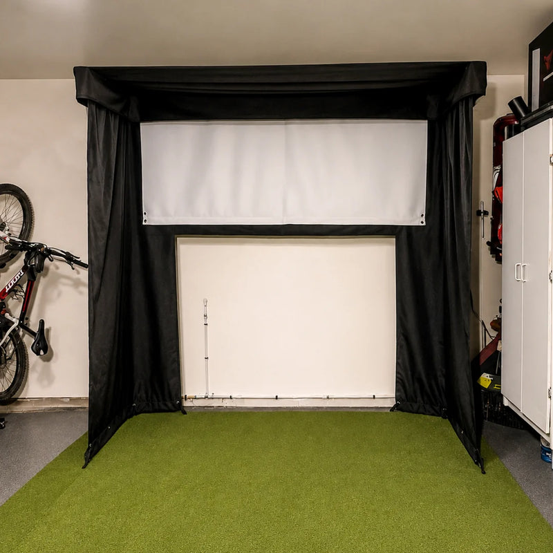 The Sport Screen Golf Studio Vanish LITE Hybrid-Retractable Golf Enclosure