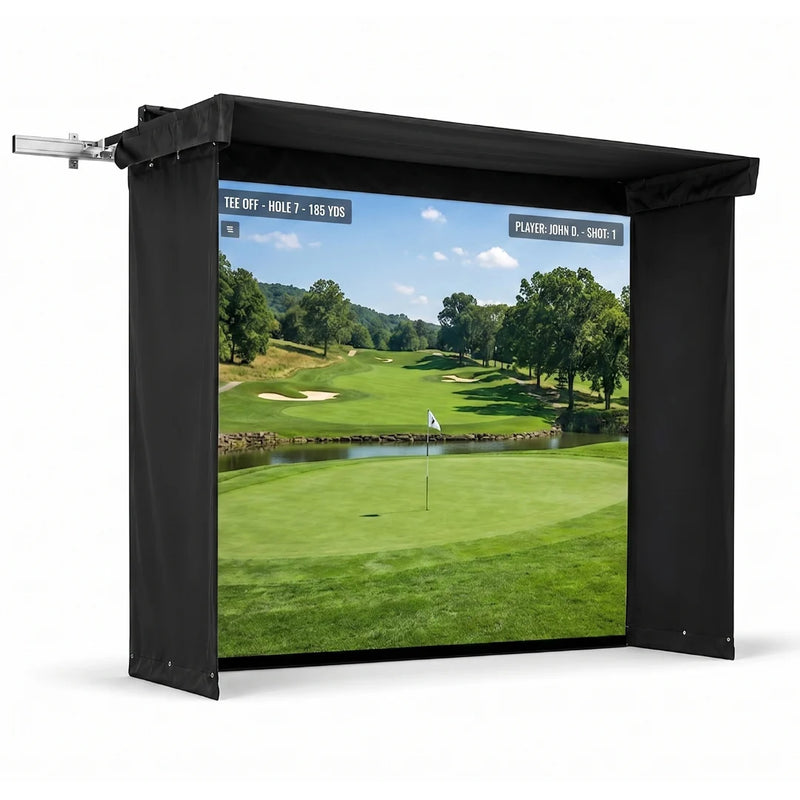 The Sport Screen Golf Studio Vanish LITE Hybrid-Retractable Golf Enclosure