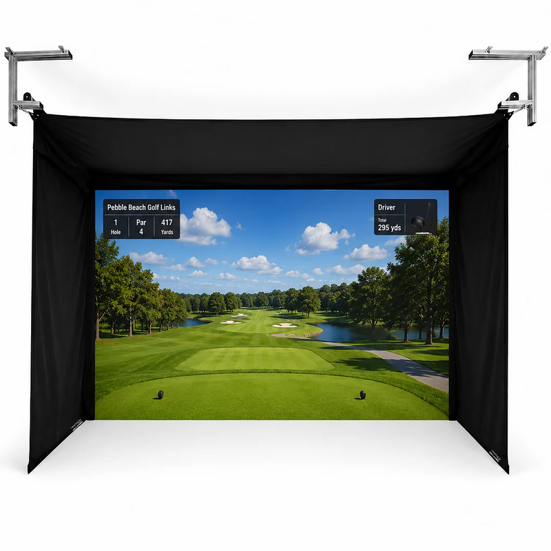 The Sport Screen Golf Studio Vanish Series Retractable Golf Enclosure