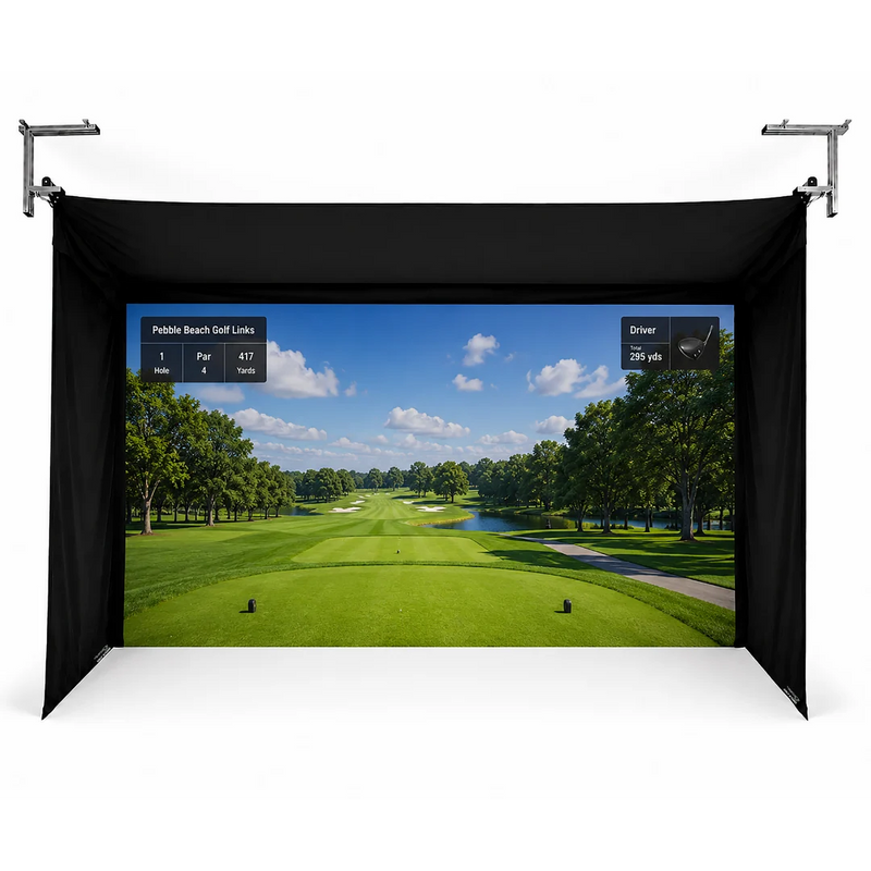 The Sport Screen Golf Studio Vanish Series Retractable Golf Enclosure