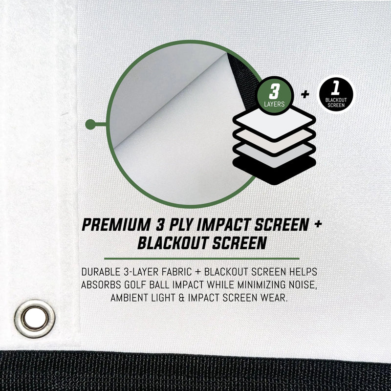 The Sport Screen Golf Studio Vanish Series Retractable Golf Enclosure