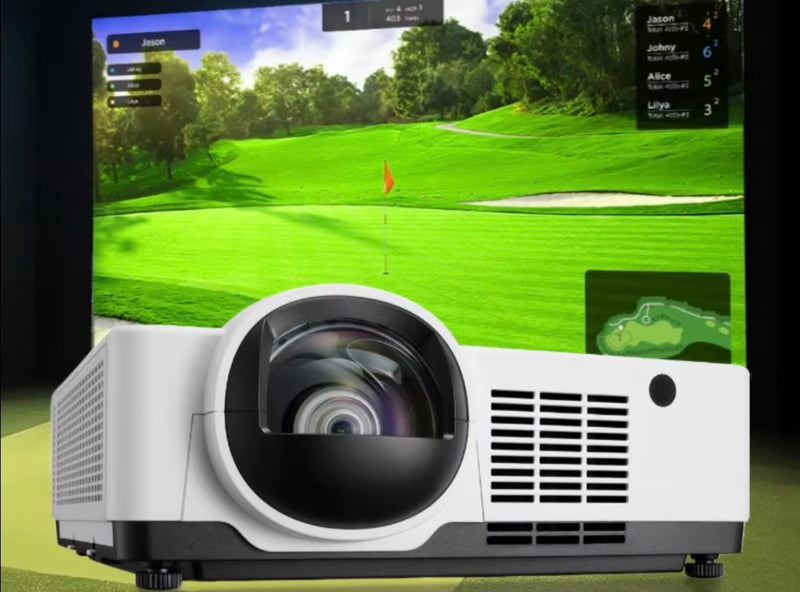 High-end Golf Simulator Projector High Brightness HD Laser Projector Short Throw Laser Projector OEM&ODM Support