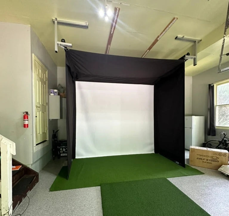 The Sport Screen Golf Studio Vanish Series Retractable Golf Enclosure