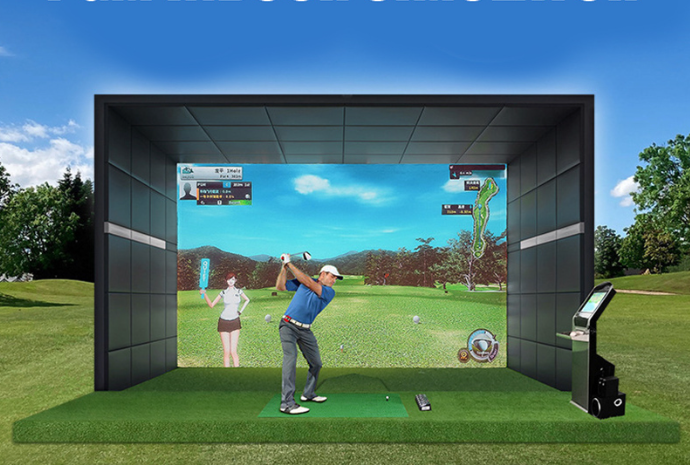 Professional Indoor Golf Simulator System 3D Virtual Golf Experience