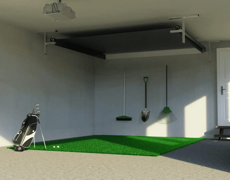 The Sport Screen Golf Studio Vanish Series Retractable Golf Enclosure