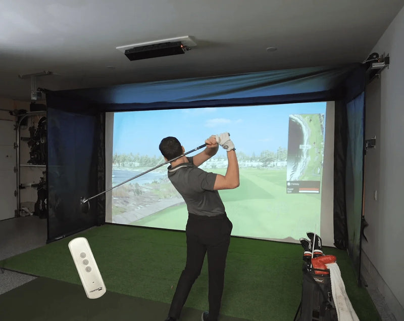 The Sport Screen Golf Studio Vanish Series Retractable Golf Enclosure