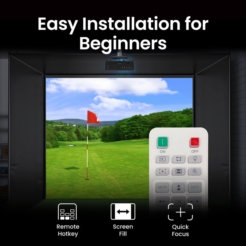 BenQ AH500ST 4000 Lumen Short Throw 1080P Laser Golf Projector AH500ST-001